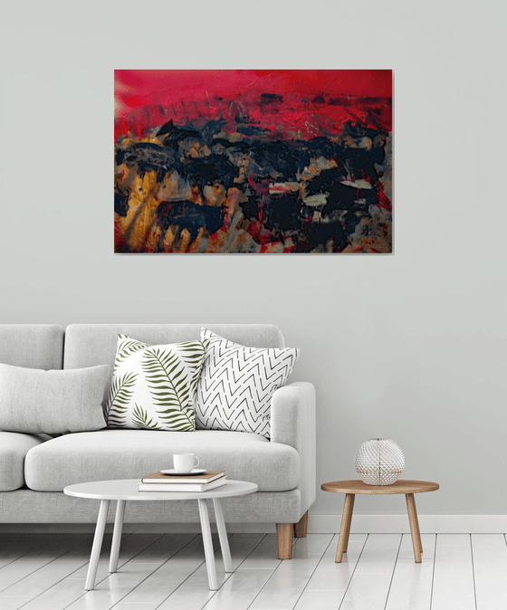 TAUREAUX SOLEIL COUCHANT