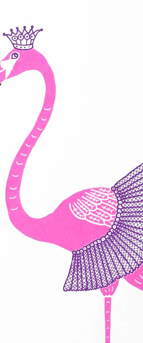 Dancing flamingo by Liz Whiteman Smith