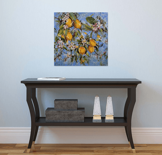 Limone in fiore