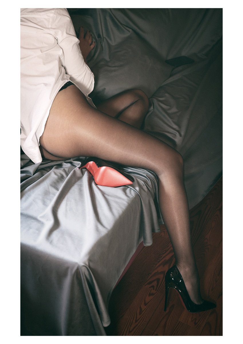 Photorealistic Portrait Photograph By Matteo Chinellato, 12 X 17", Legs In Black, Original Artwork
