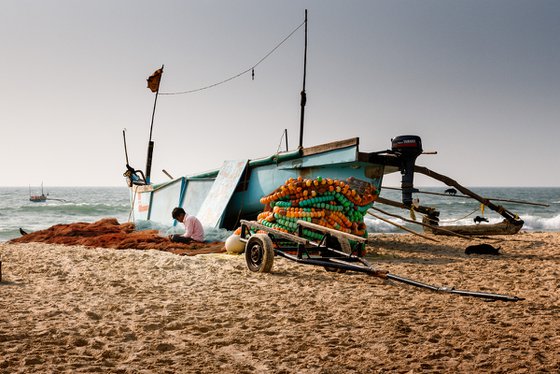 Fisherman at Colva Beach, Goa
