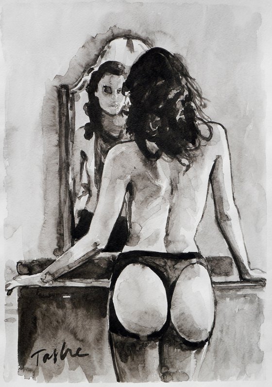 By a mirror 30X42