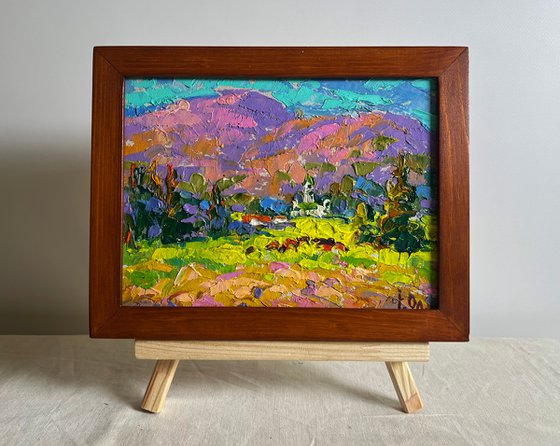 In the mountain fields