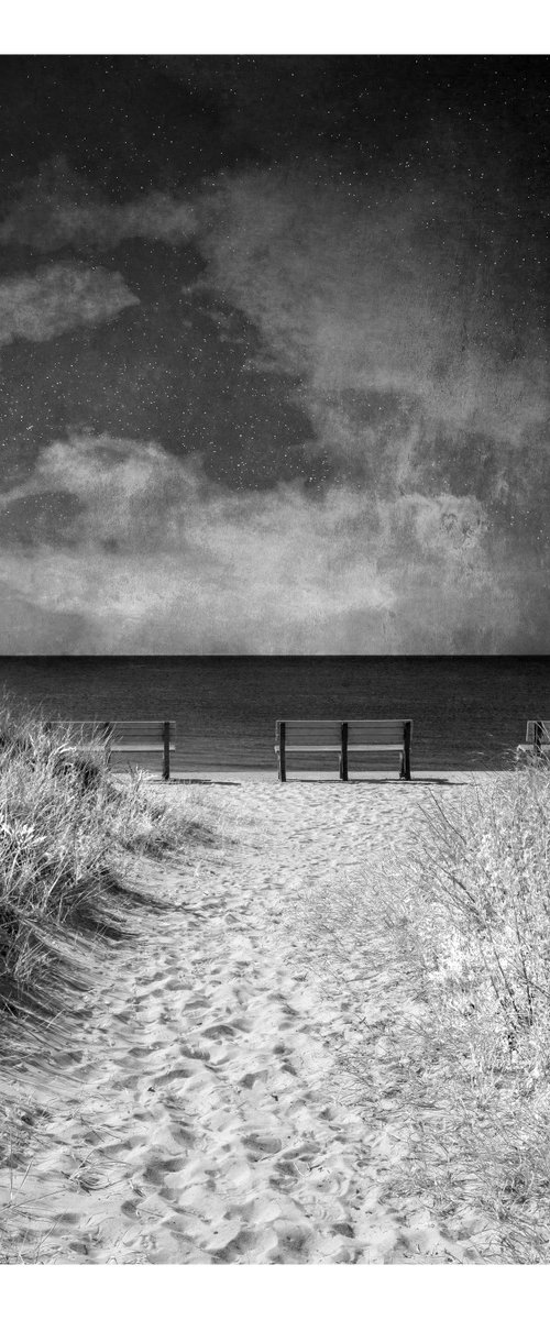 Benches By the Sea, No. 2, 16 x 24" by Brooke T Ryan