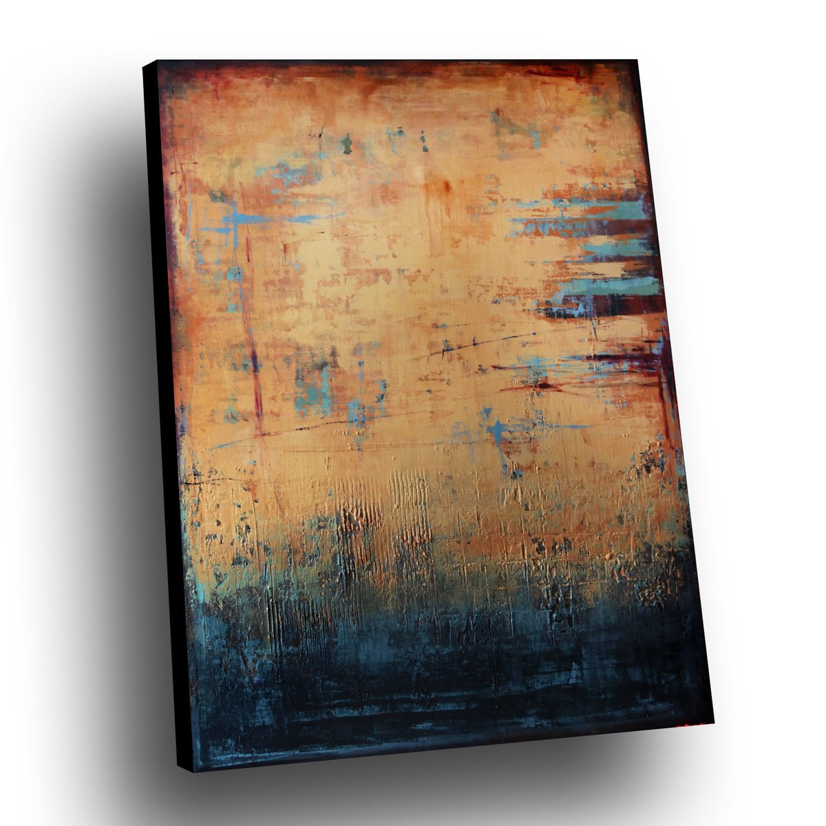 Abstract Acrylic Painting By Inez Froehlich, 39 X 51, October Evening, Original Artwork