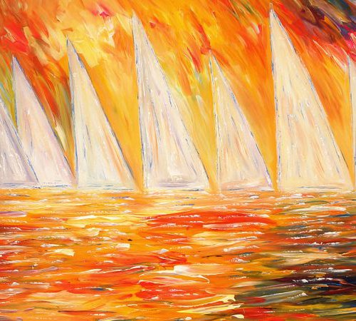 Stick: Evening Sailing Boats 1 by Peter Nottrott