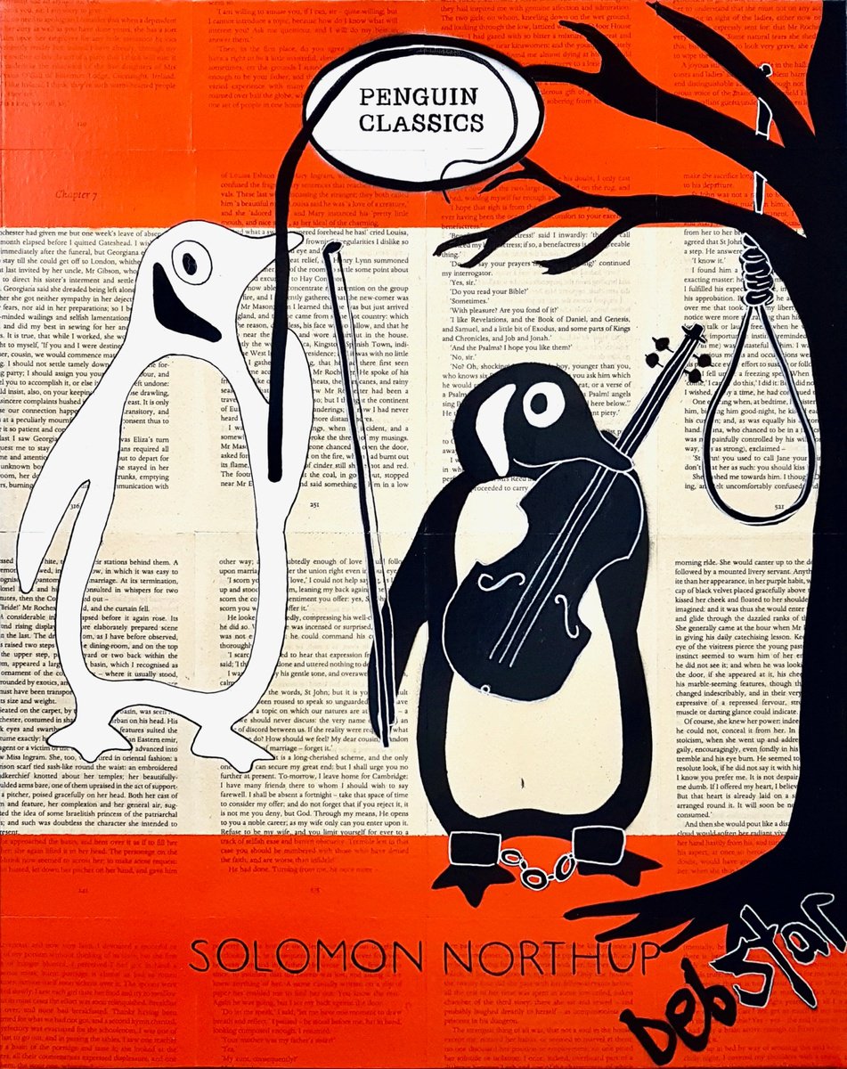 Urban And Pop Acrylic Painting , Penguin Book Classics Twelve Years A Slave By Deborah Lang, 16 X 20, Artwork For Sale On Artfinder