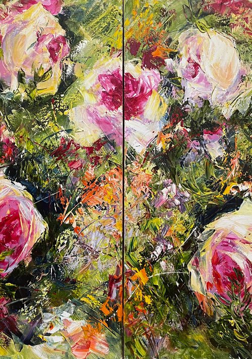 Roses. Diptych by Diana Malivani