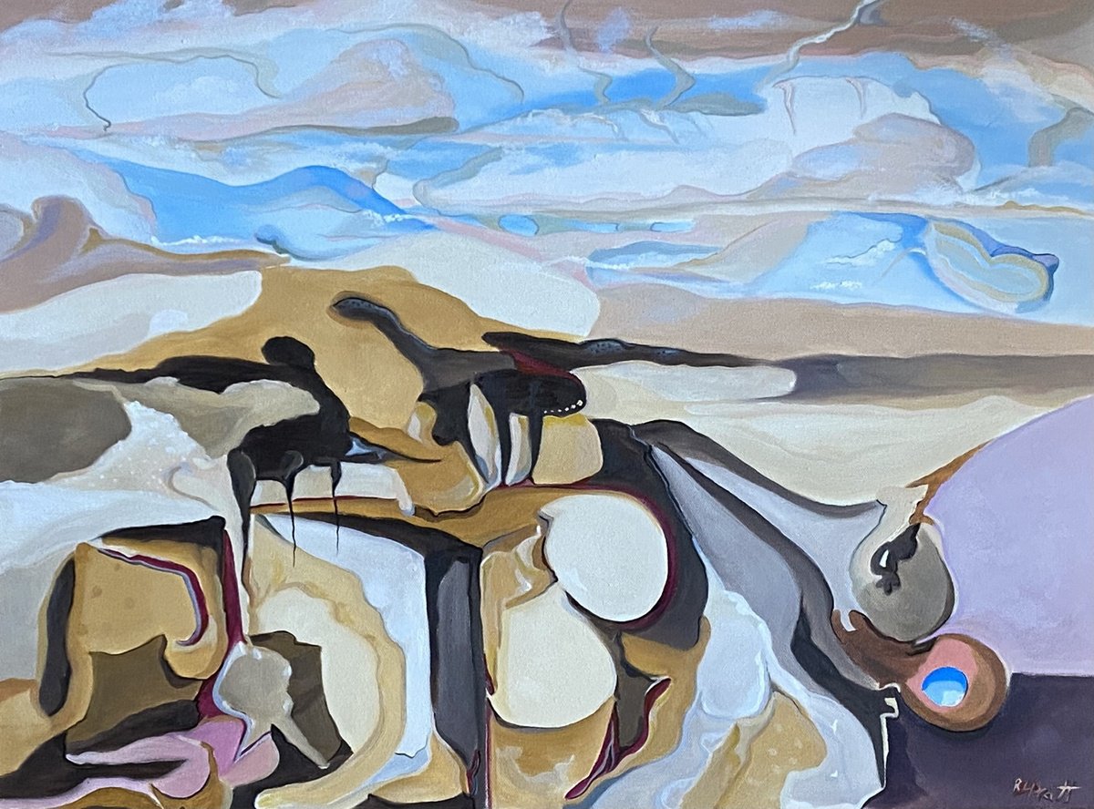 Surrealistic Oil Painting , Reflections Unseen By Randy Pratt, 24 X 18, Artwork For Sale On Artfinder