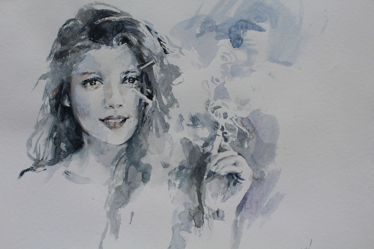 Portrait with a cigarette by Boyana Petkova