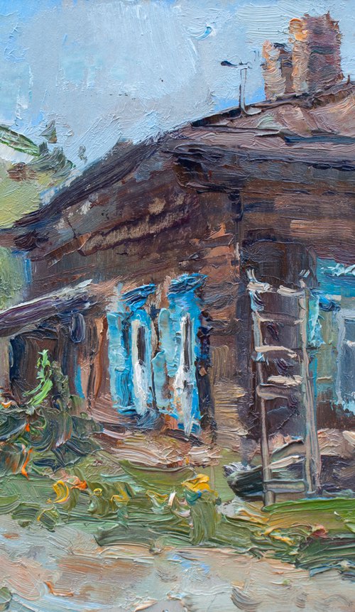 The house with blue windows by Yuri Ermolaev