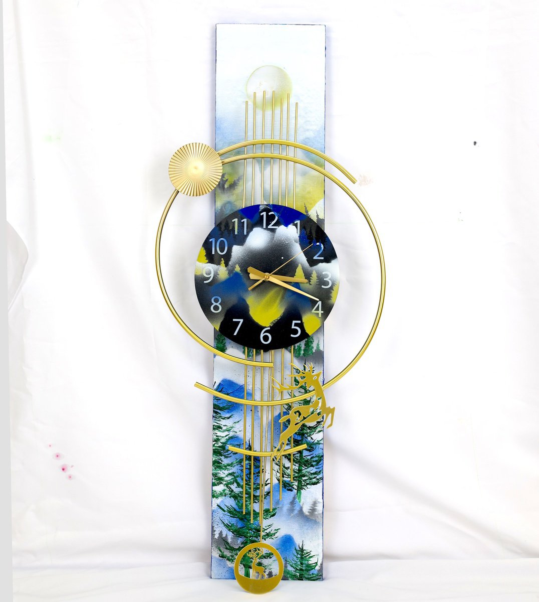 Typographic Landscape Sculpture By Poovi Art, 15 X 36", Just The Place And Time, Original Artwork