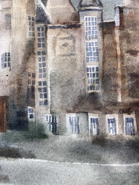 Foggy Edinburgh.