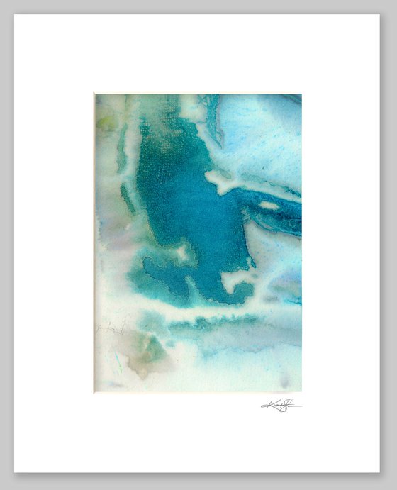 A Soft Prayer 6 - Watercolor Abstract Painting in mat by Kathy Morton Stanion