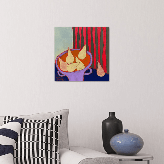 Still life with pears.