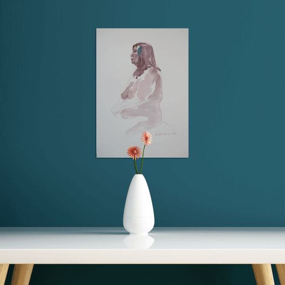 Seated female nude