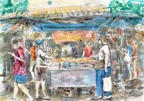 Sunday at the market 2, JJ Bangkok by Gordon T.