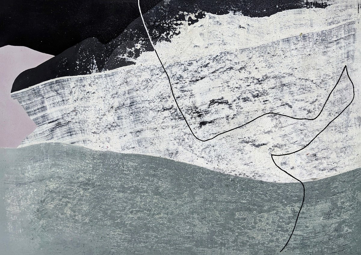 Abstract Painting By Smit Khond, 17 X 12", Wishbone, Original Artwork