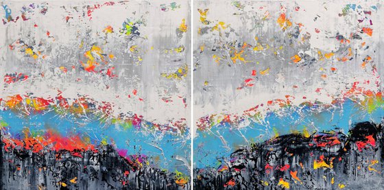 180x90cm. / abstract painting / Abstract 2195