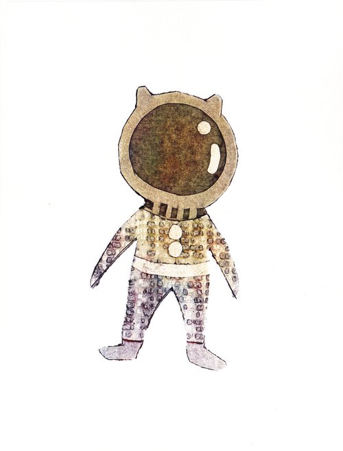 Astronaut - Grey Brown by Penelope O'Neill