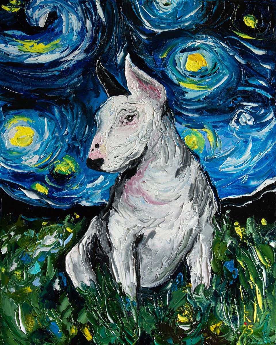 Impressionistic Animal Oil Painting By Liubov Kuptsova, 16 X 20", Vincent Van Dog, Original Artwork