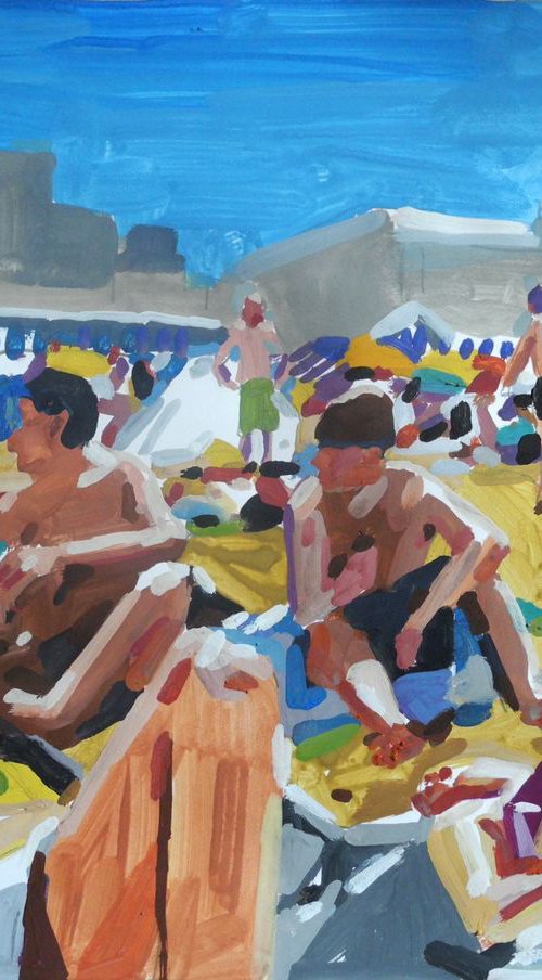 Beach scene - Brighton by Stephen Abela