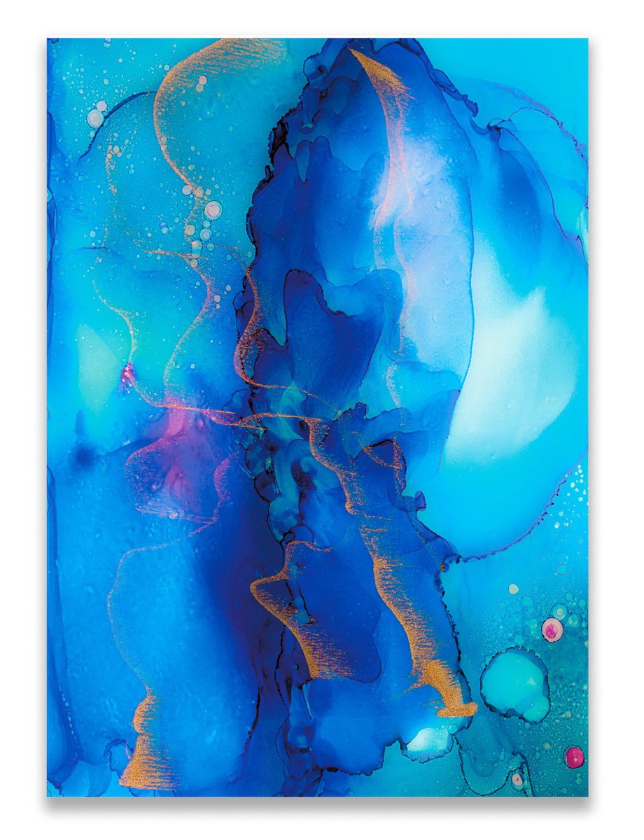 Alcohol Ink Modern Abstract Fluid Painting Print 