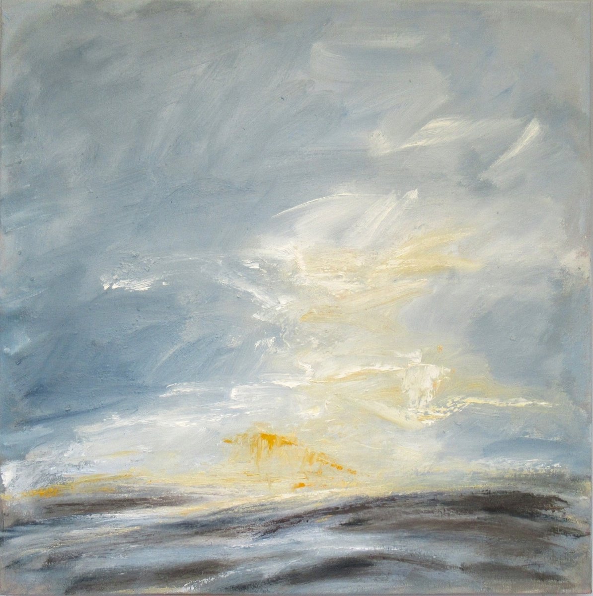 Impressionistic Landscape Oil Painting By Sherry Edmondson, 24 X 24", Daybreak, Original Artwork