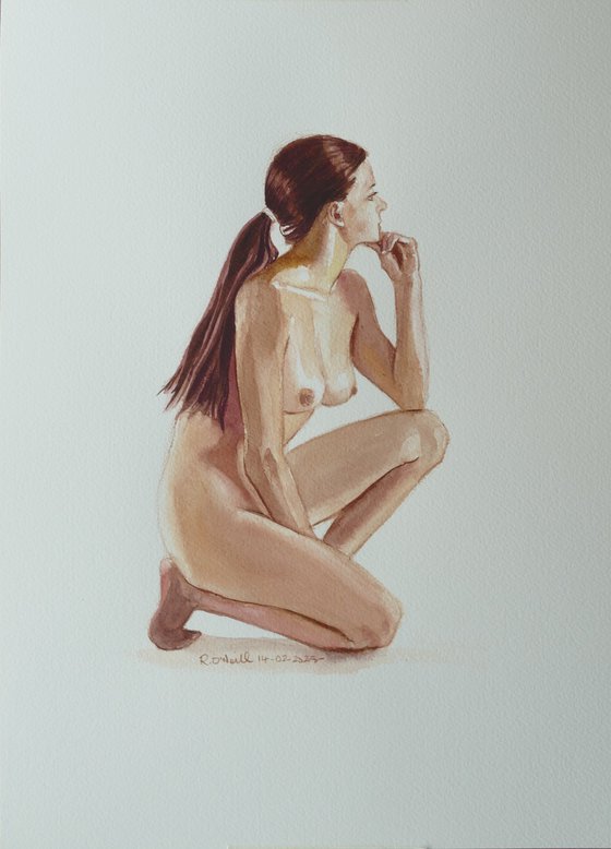 Seated female nude