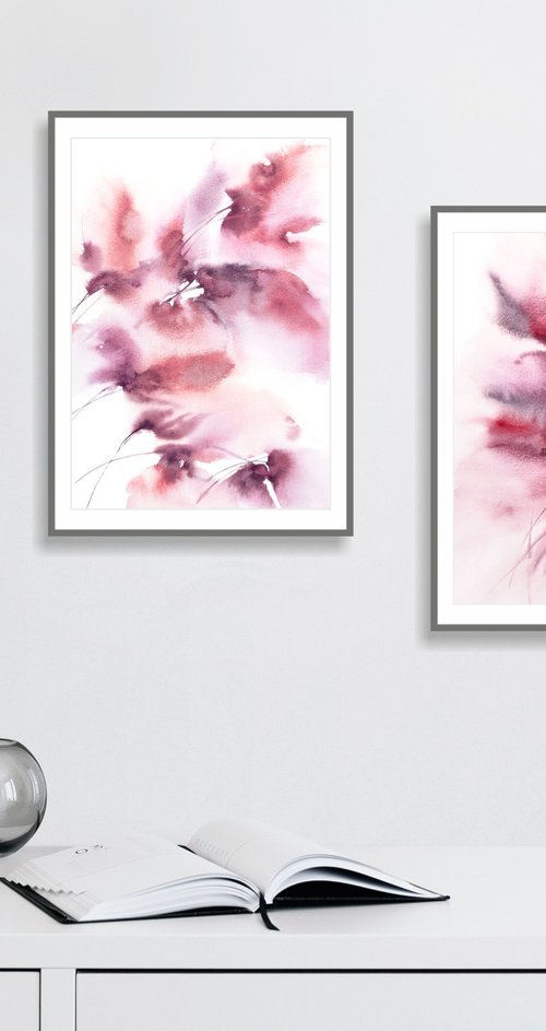 Floral diptych by Olga Grigo