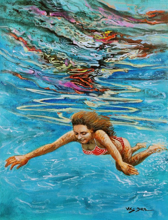 Girl swimming56A