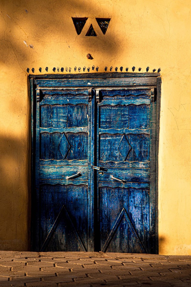 Photorealistic Cityscapes Photograph By Fatima Mian, 24 X 36, That Place With The Blue Door, Original Artwork