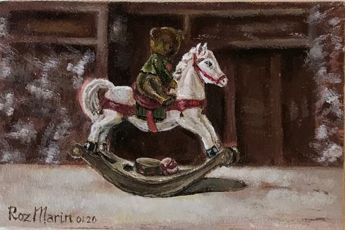 Rocking-Horse 2 Old Toy collection of miniatures by Marina Deryagina