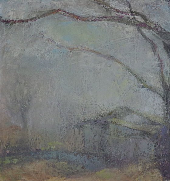 Landscape Oil painting, Tonalism, One of a kind, Signed, Hand Painted