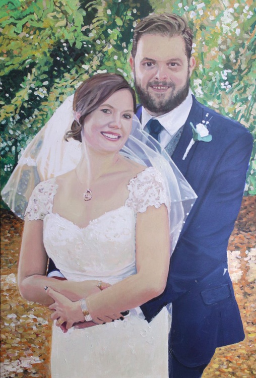 Commission Wedding Portrait Oil On Canvas 24 Artfinder