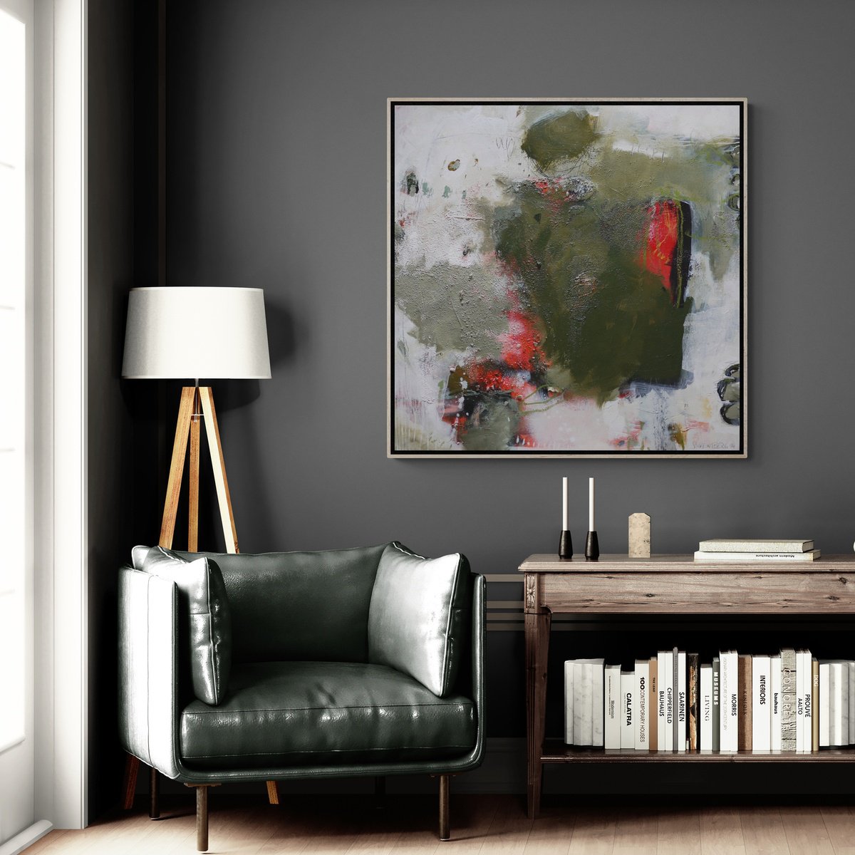 Abstract Acrylic Painting By Daniela Schweinsberg, 39 X 39, Secret Garden, Original Artwork