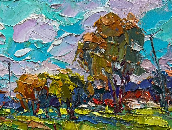 Near the village lake