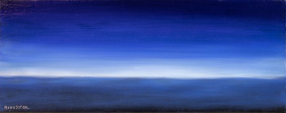 Blue horizon - oil painting landscape
