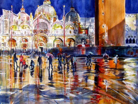 Venice at rain