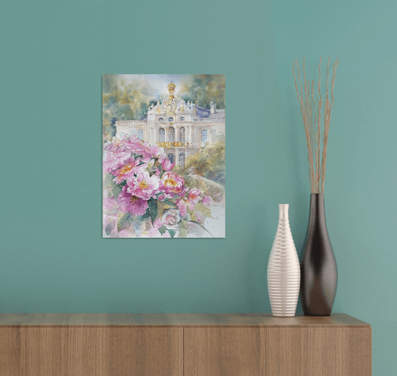 Roses Blooming in a Fairytale Castle