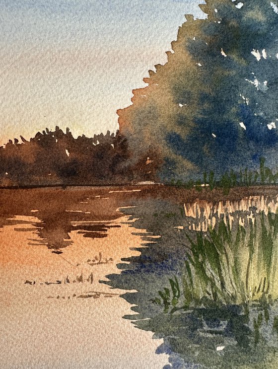 Sunset over Lake Möwen