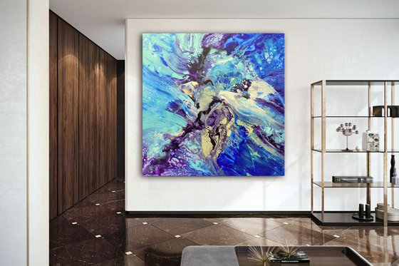 The flight of the Eagle - Large modern abstract painting art