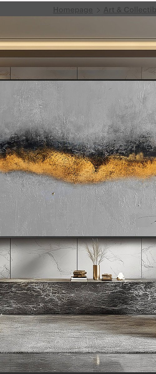 Gold Minimalist Abstract by Indie Ru