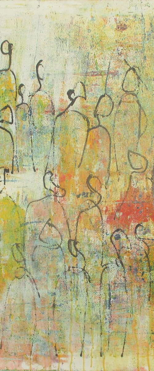 sunny city talk xl Acrylpainting 31,5 x 23,6 inch by Sonja Zeltner-Müller