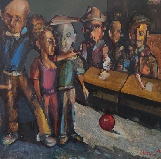 Examination (90x70cm, oil painting, ready to hang)