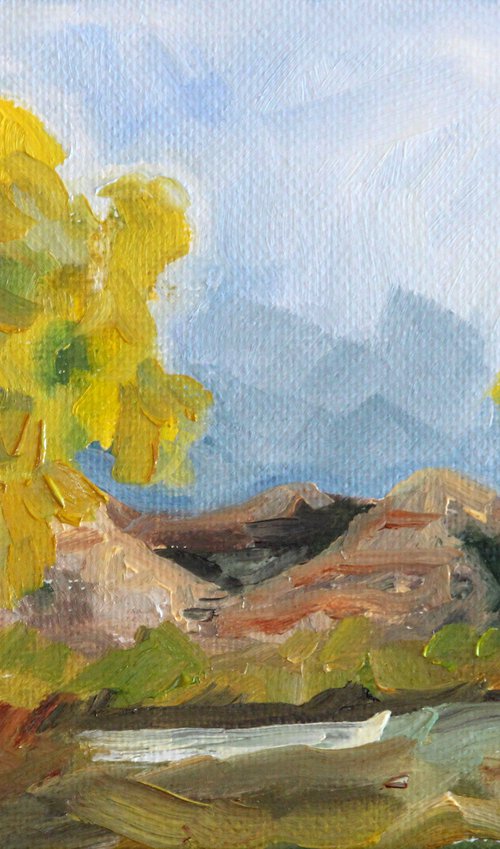Landscape - Badlands - "Cottonwoods" by Katrina Case