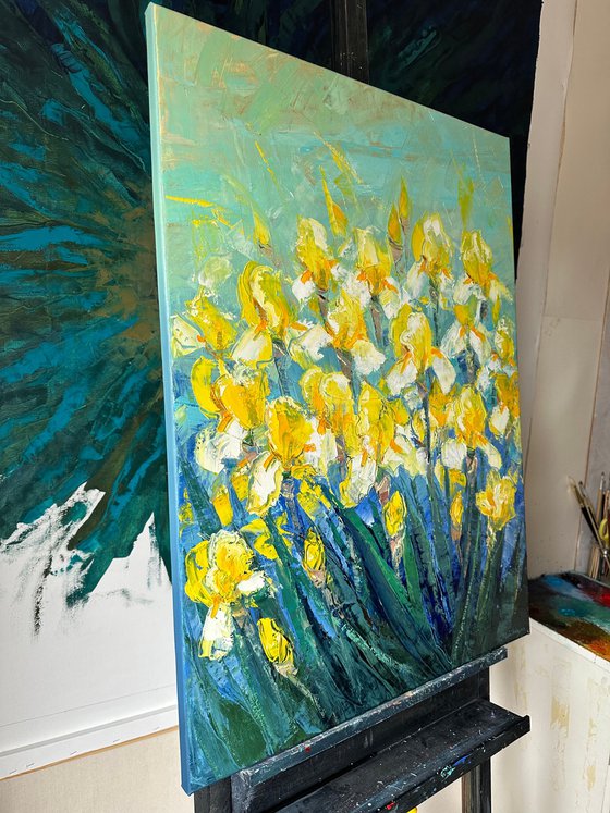 Yellow Irises 60x80cm