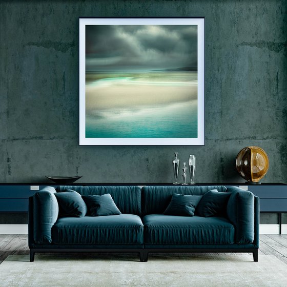 Winter at the Beach - Sage Green Wall Art