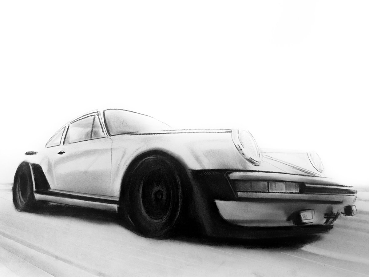 Photorealistic Transport Charcoal Drawing By Denny Stoekenbroek, 17 X 12, Its A Lifestyle, Original Artwork