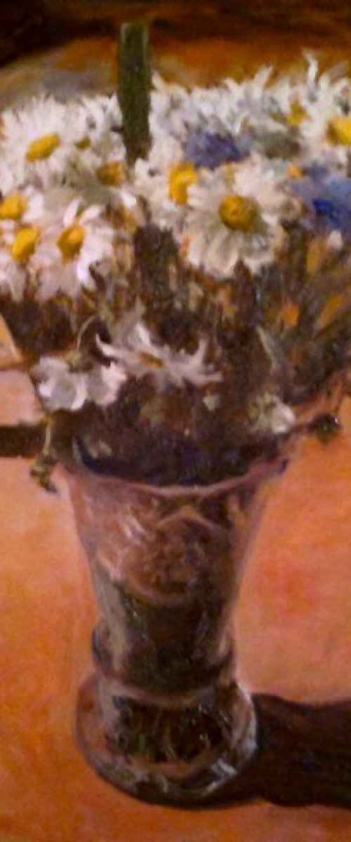 flowers in a glass vase by Sebastian Beianu